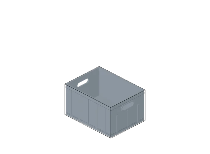 Eurobox 400 × 300 × 220 mm als 3D-Modell