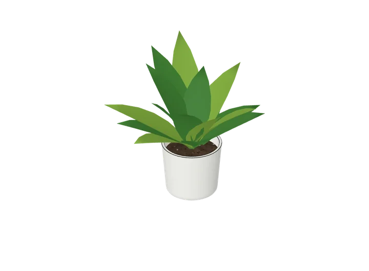 Topfpflanze mittel als 3D-Modell