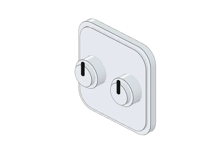 Unterputz-Duscharmatur (Thermostat) als 3D-Modell