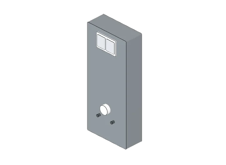 Vorwandelement mit UP-Spülkasten als 3D-Modell