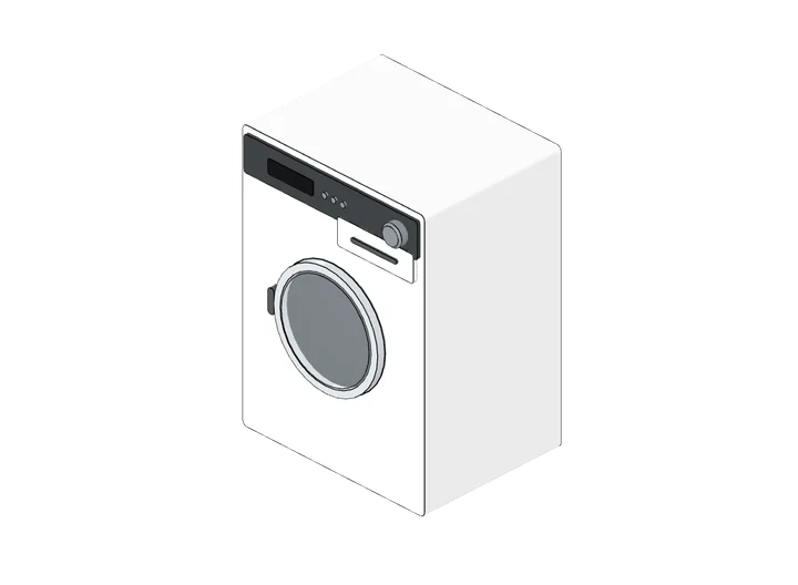 Wäschetrockner schmal 600 x 850 x 450 als 3D-Modell