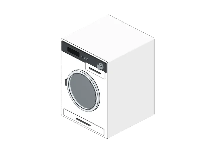 Wäschetrockner 600 x 850 x 600 als 3D-Modell