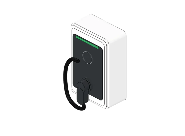 Wallbox (Ladestation Elektrofahrzeug) als 3D-Modell