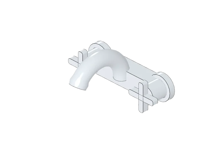 Wandarmatur (Zweigriff) als 3D-Modell