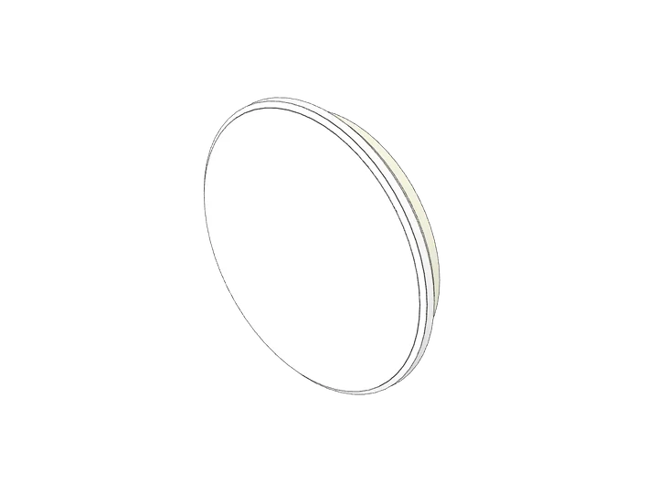 Wandleuchte Scheibe mit Lichtkranz als 3D-Modell