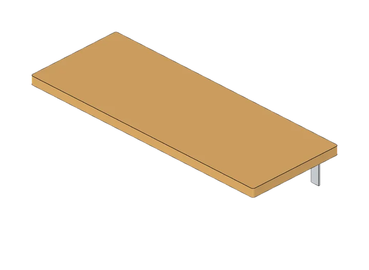 Waschtisch-Konsolenplatte 1200 x 460 als 3D-Modell