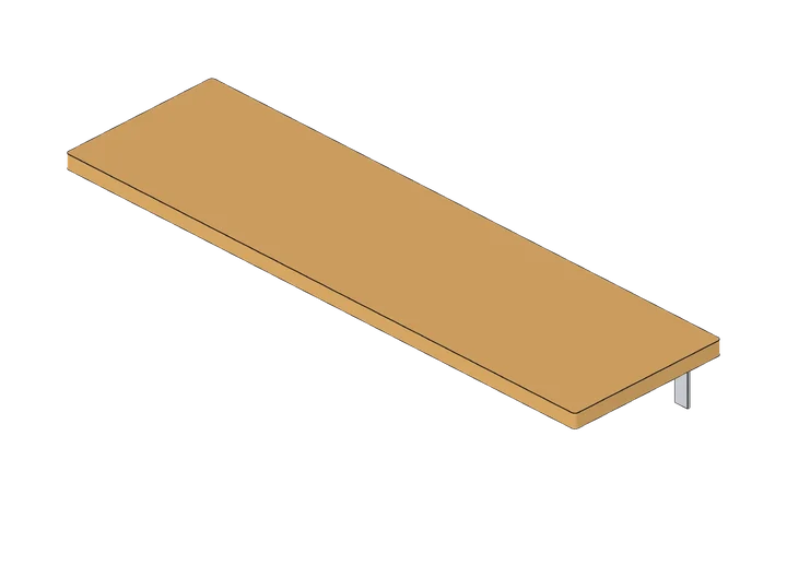 Waschtisch-Konsolenplatte 1600 x 460 als 3D-Modell