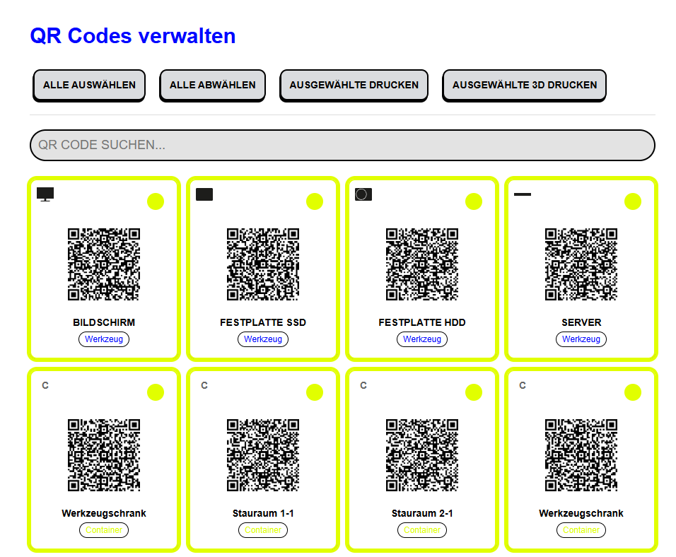 Asset-Tracking mit QR