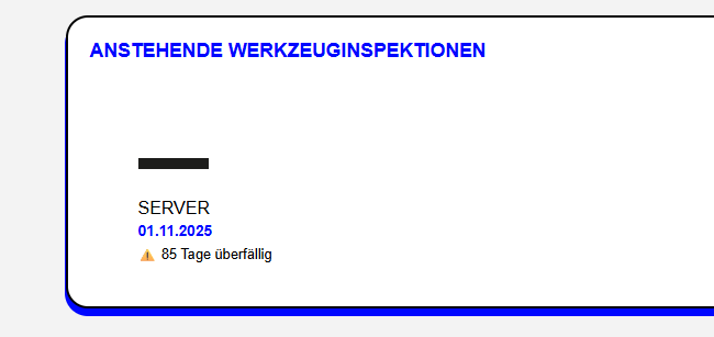 Prüf- und Wartungsmanagement