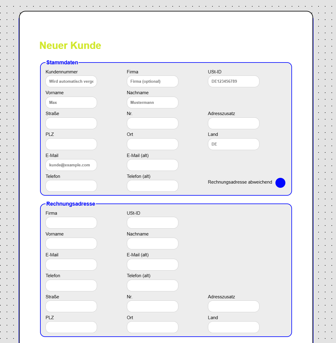Kunde im Projekt