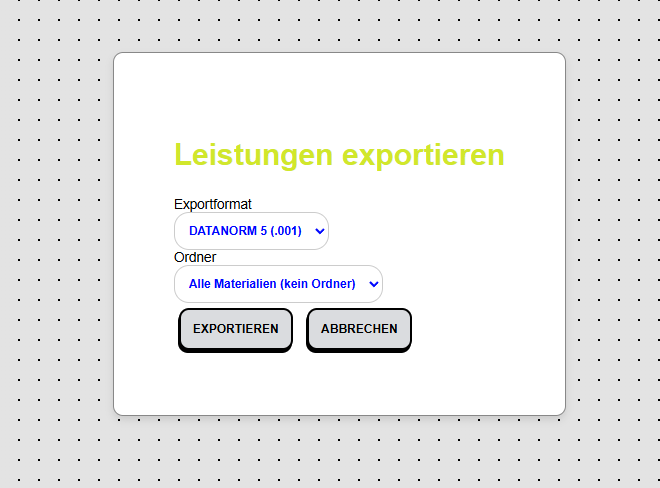 Die wichtigsten Schnittstellen