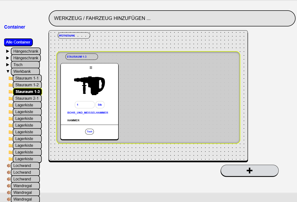 Werkzeuge bearbeiten