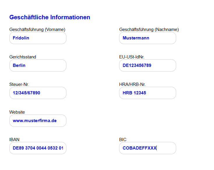 Rechtliche Informationen